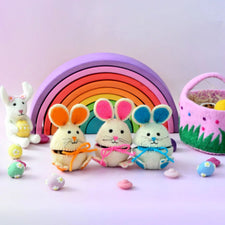 Felt Egg Cover - Blue Hopping Bunny