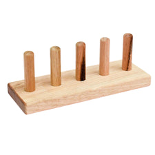 Wooden Finger Puppet Stand (5 Rods)