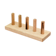 Wooden Finger Puppet Stand (5 Rods)