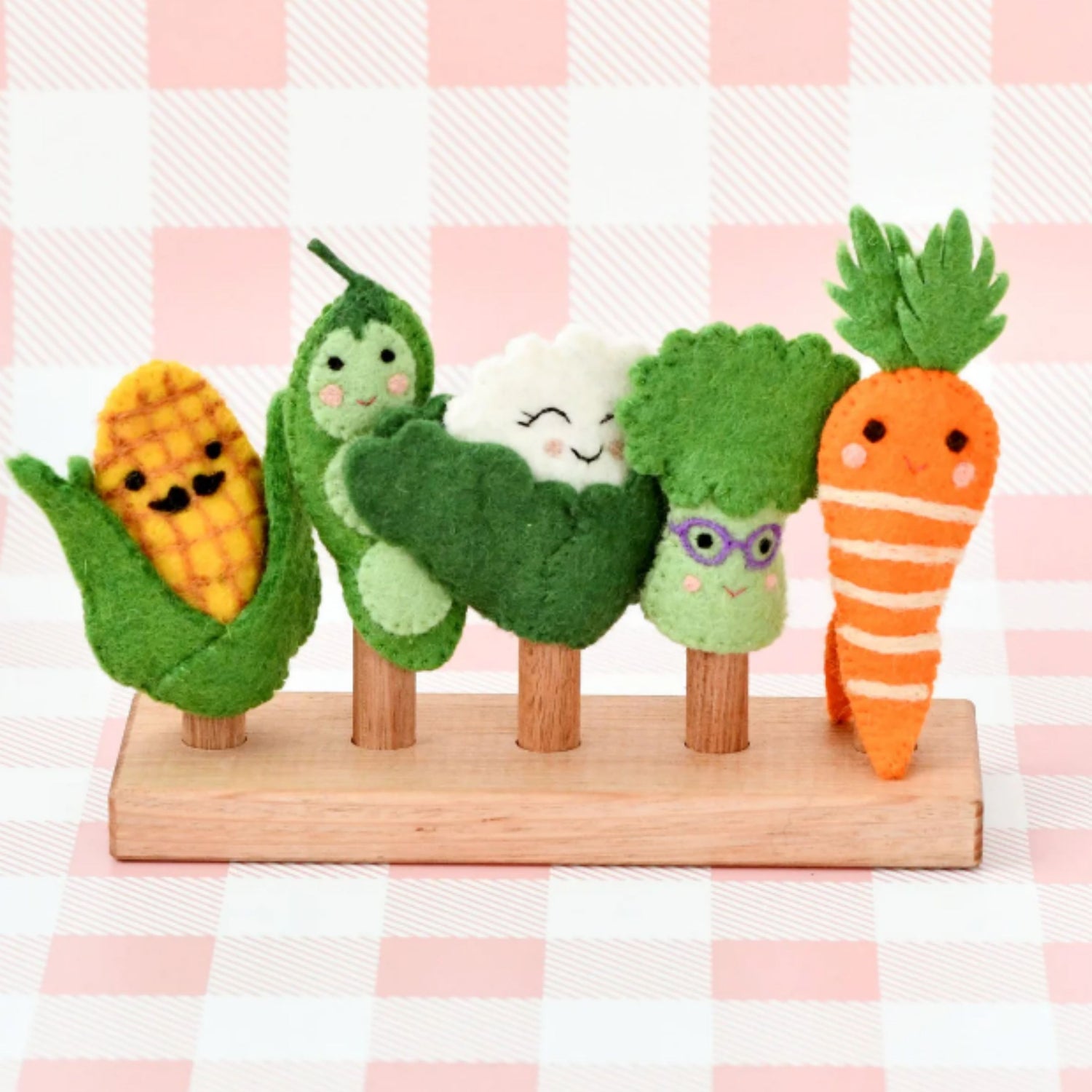 Felt Finger Puppets (Vegetables)