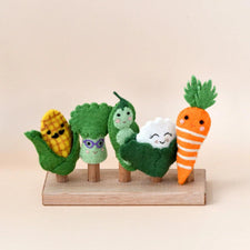 Felt Finger Puppets (Vegetables)