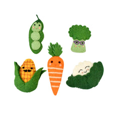 Felt Finger Puppets (Vegetables)