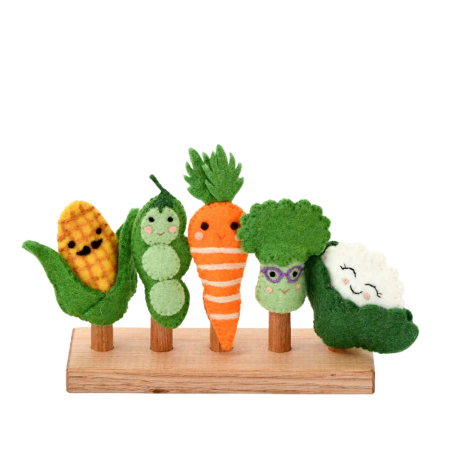 Felt Finger Puppets (Vegetables)