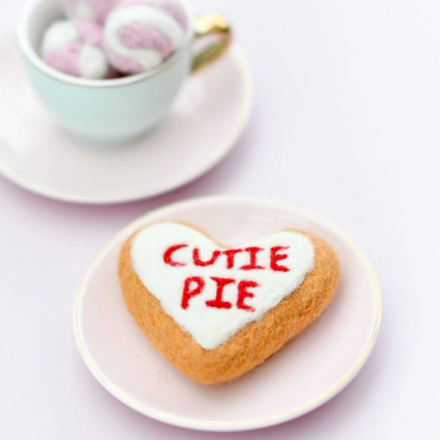 Felt "Cutie Pie" Heart Icing Cookie | Play Food