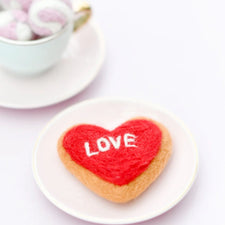 Felt "Love" Heart Icing Cookie | Play Food