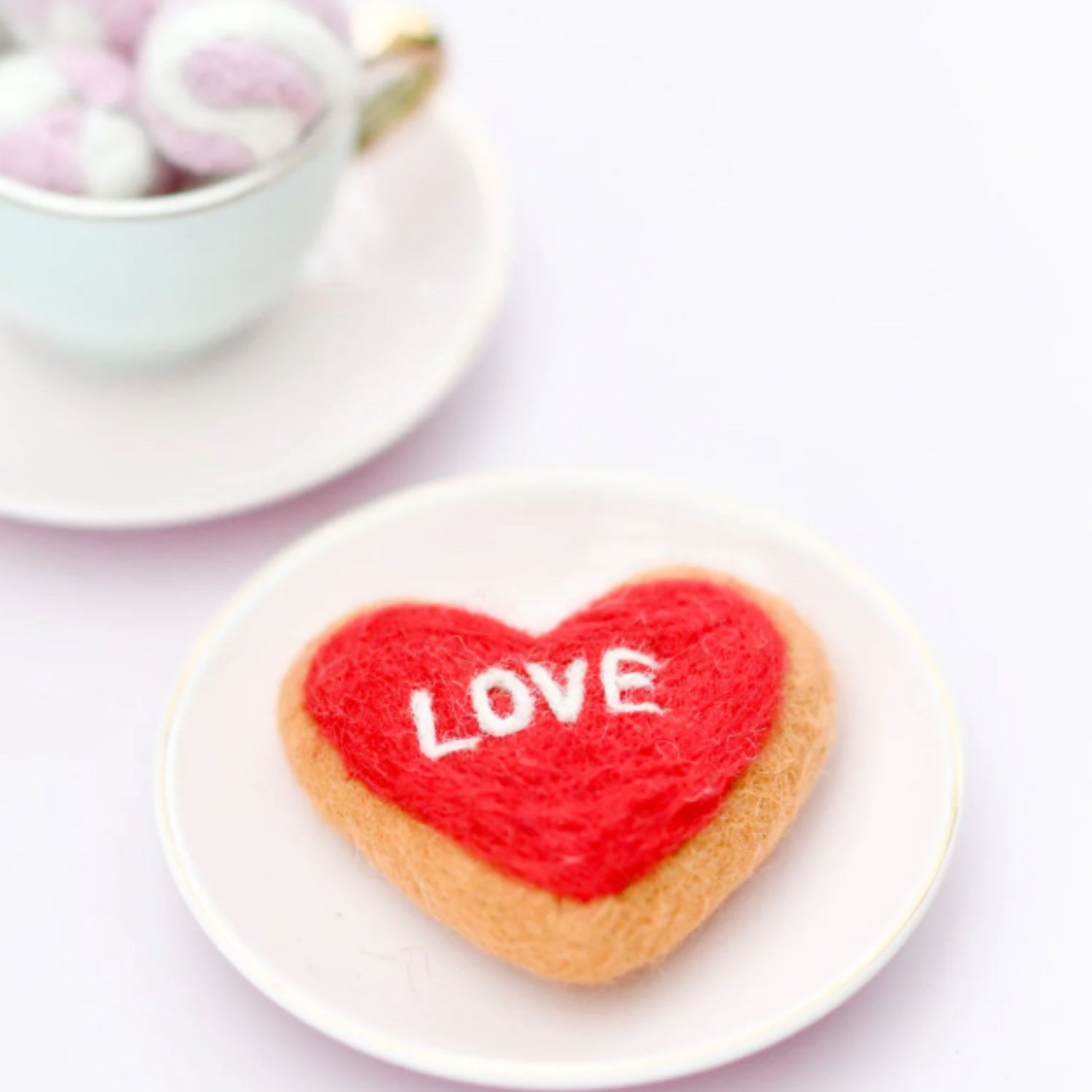 Felt "Love" Heart Icing Cookie | Play Food