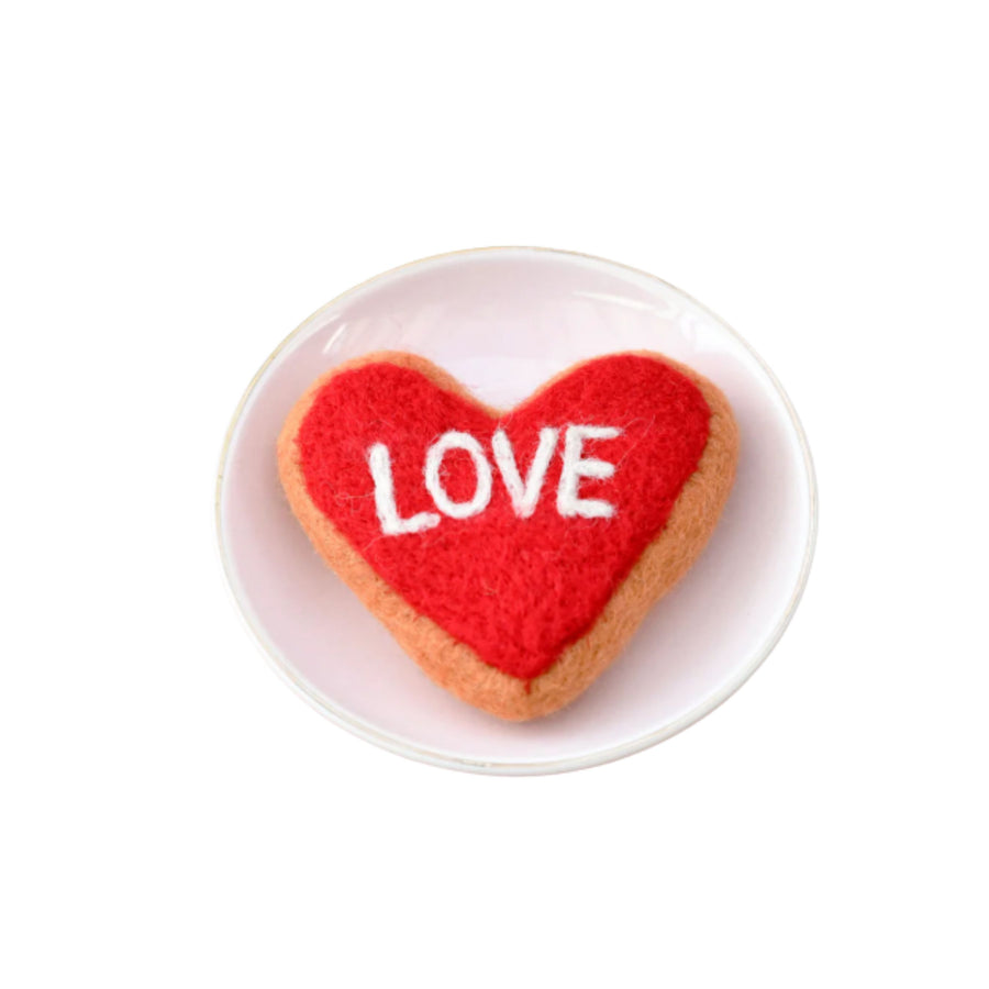 Felt "Love" Heart Icing Cookie | Play Food