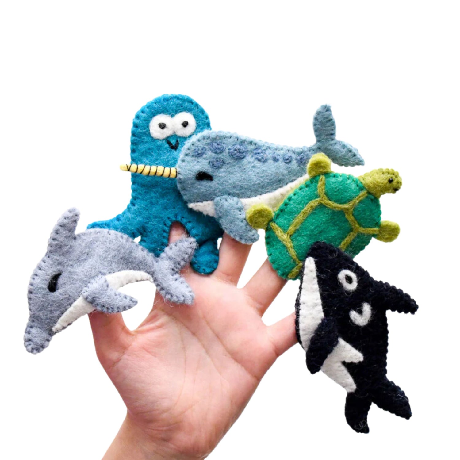 Felt Finger Puppets (Ocean and Sea Creatures, B)