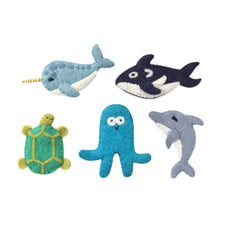 Felt Finger Puppets (Ocean and Sea Creatures, B)