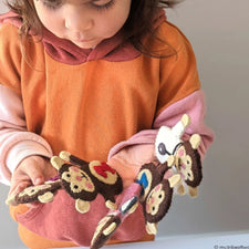 Felt Finger Puppets (Five Little Monkeys)