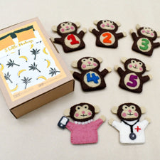 Felt Finger Puppets (Five Little Monkeys)