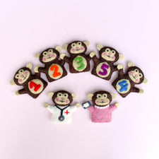 Felt Finger Puppets (Five Little Monkeys)