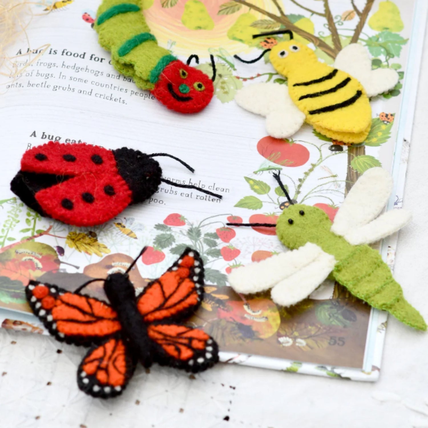 Felt Finger Puppets (Insects and Bugs)