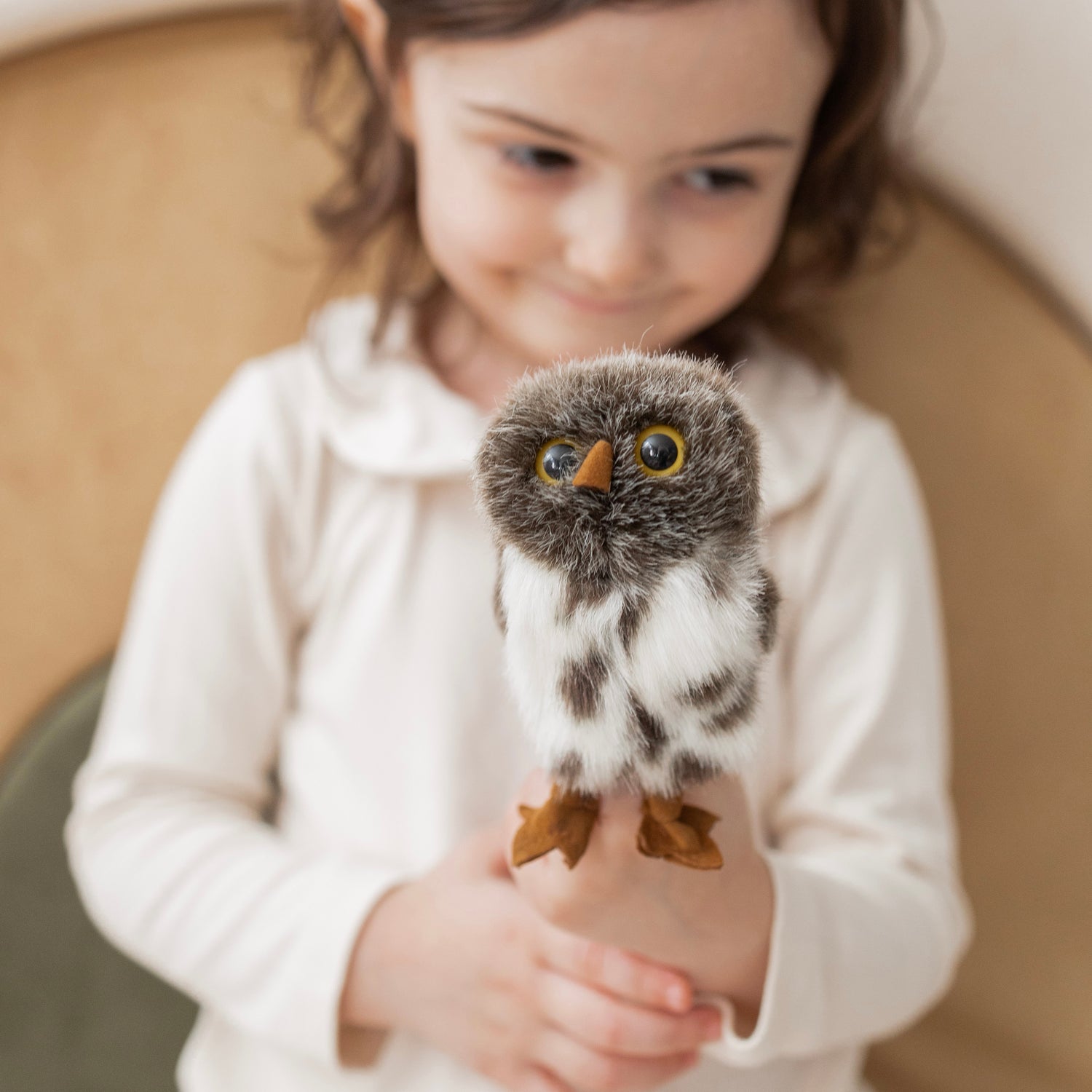 Mini Spotted Owl Finger Puppet