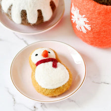 Felt Christmas Snowman Cookie | Play Food