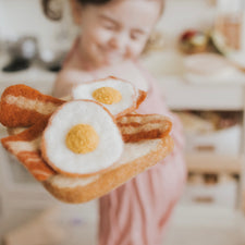 Felt Bacon and Eggs | Breakfast Play Food Set