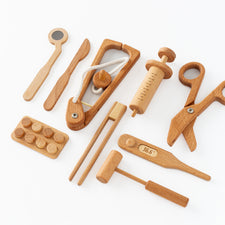 Handmade Wooden Play Doctor Set