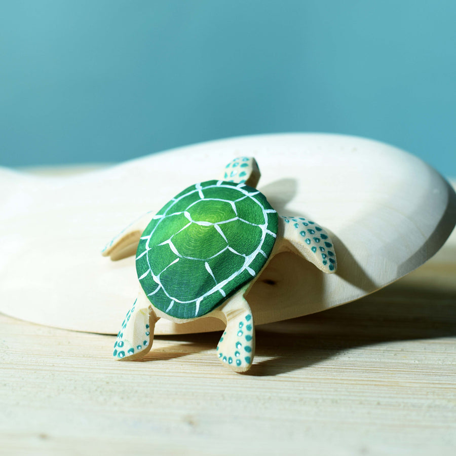Bumbu Toys Wooden Turtle (Green)