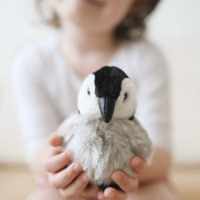 Mini Baby Emperor Penguin Finger Puppet