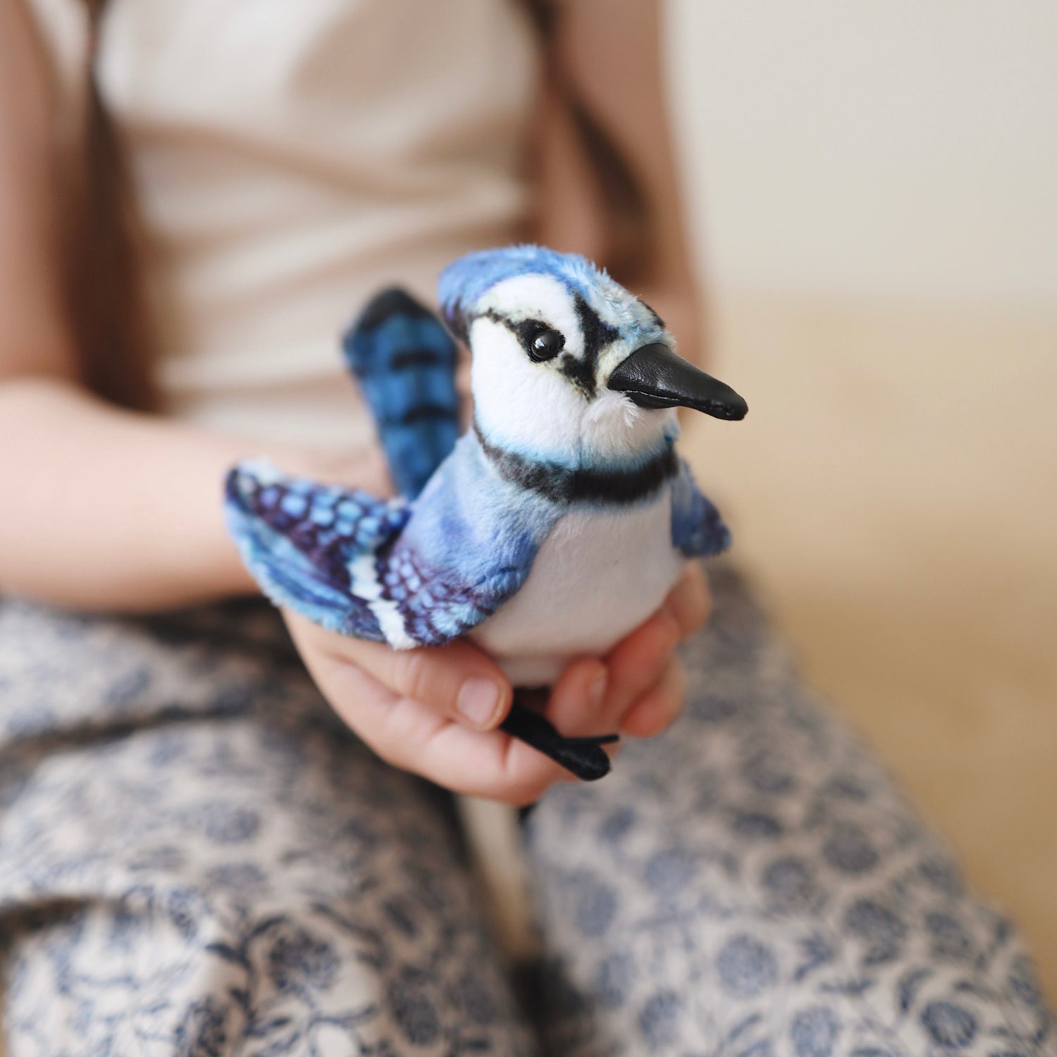 Mini Blue Jay Finger Puppet