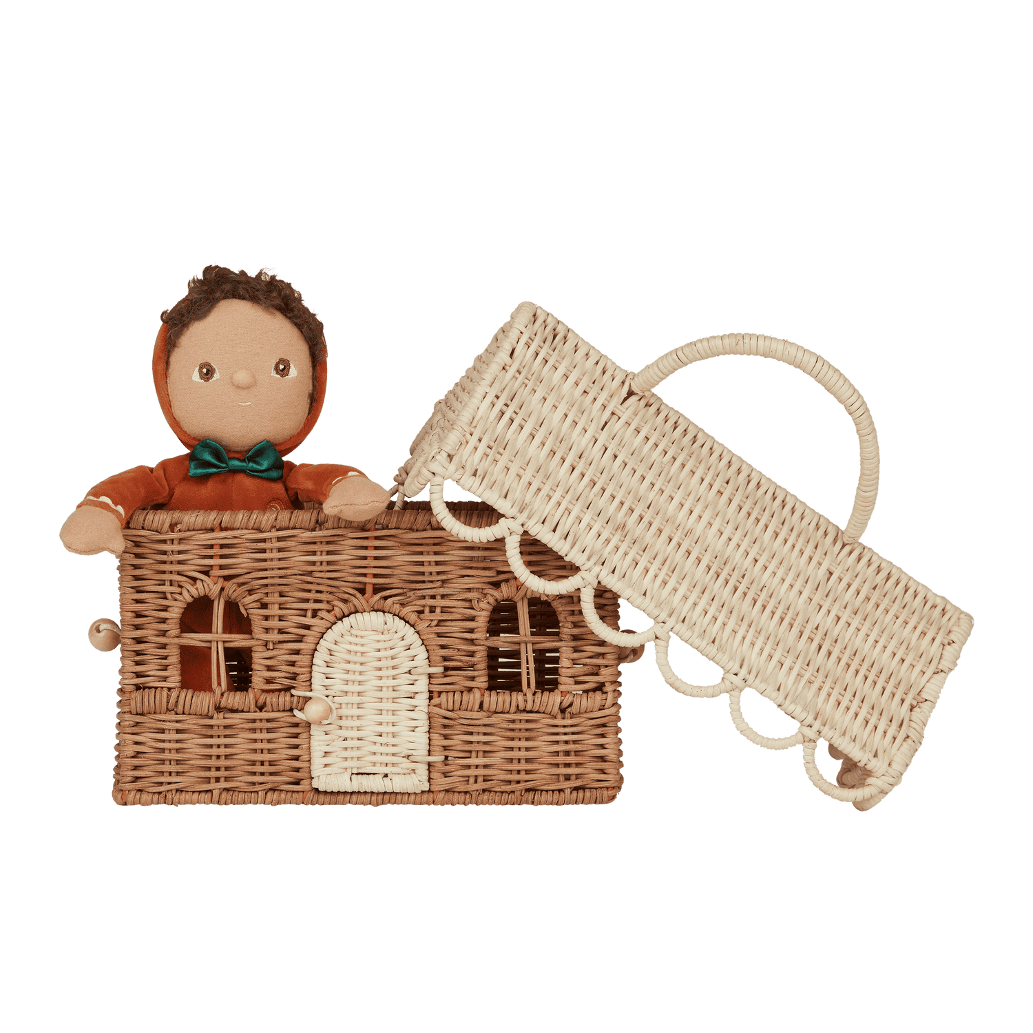 Rattan Gingerbread Casa Clutch Bag