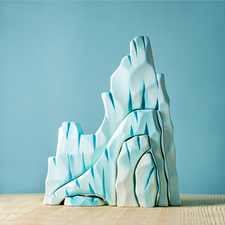 Wooden Icy Cliff and Penguin Set