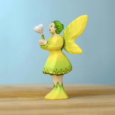 Small Wooden Flower for Fairies (White)