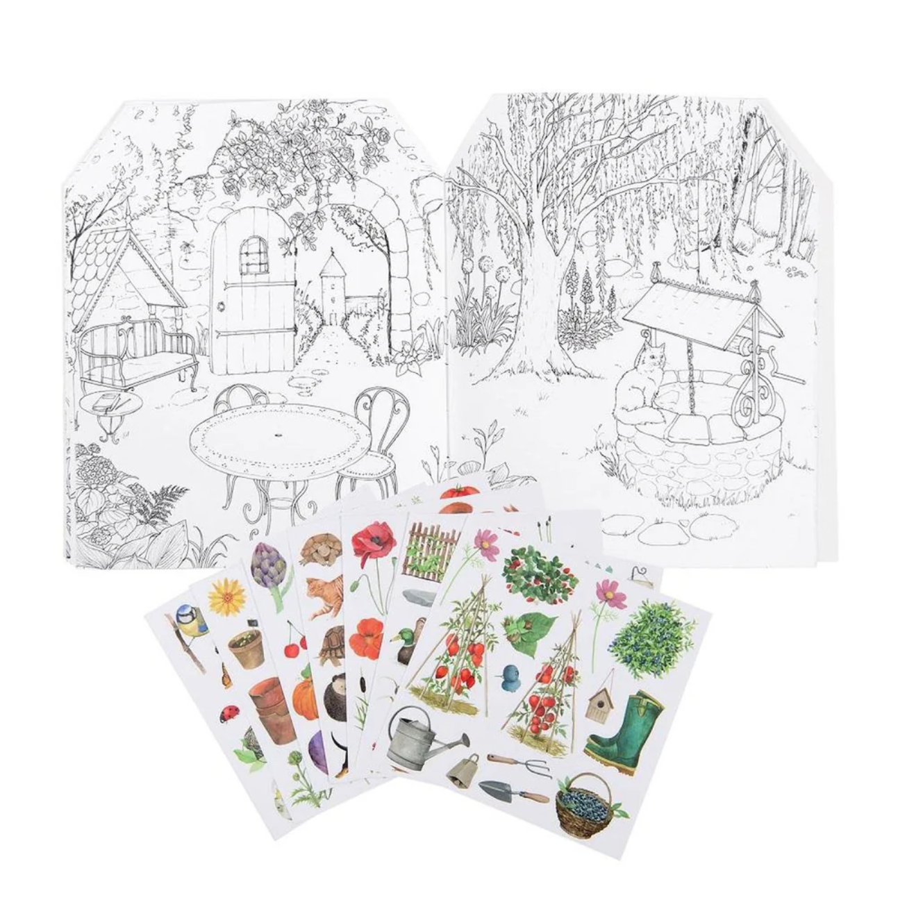 Moulin Roty "The Gardener" Sticker and Colouring Book