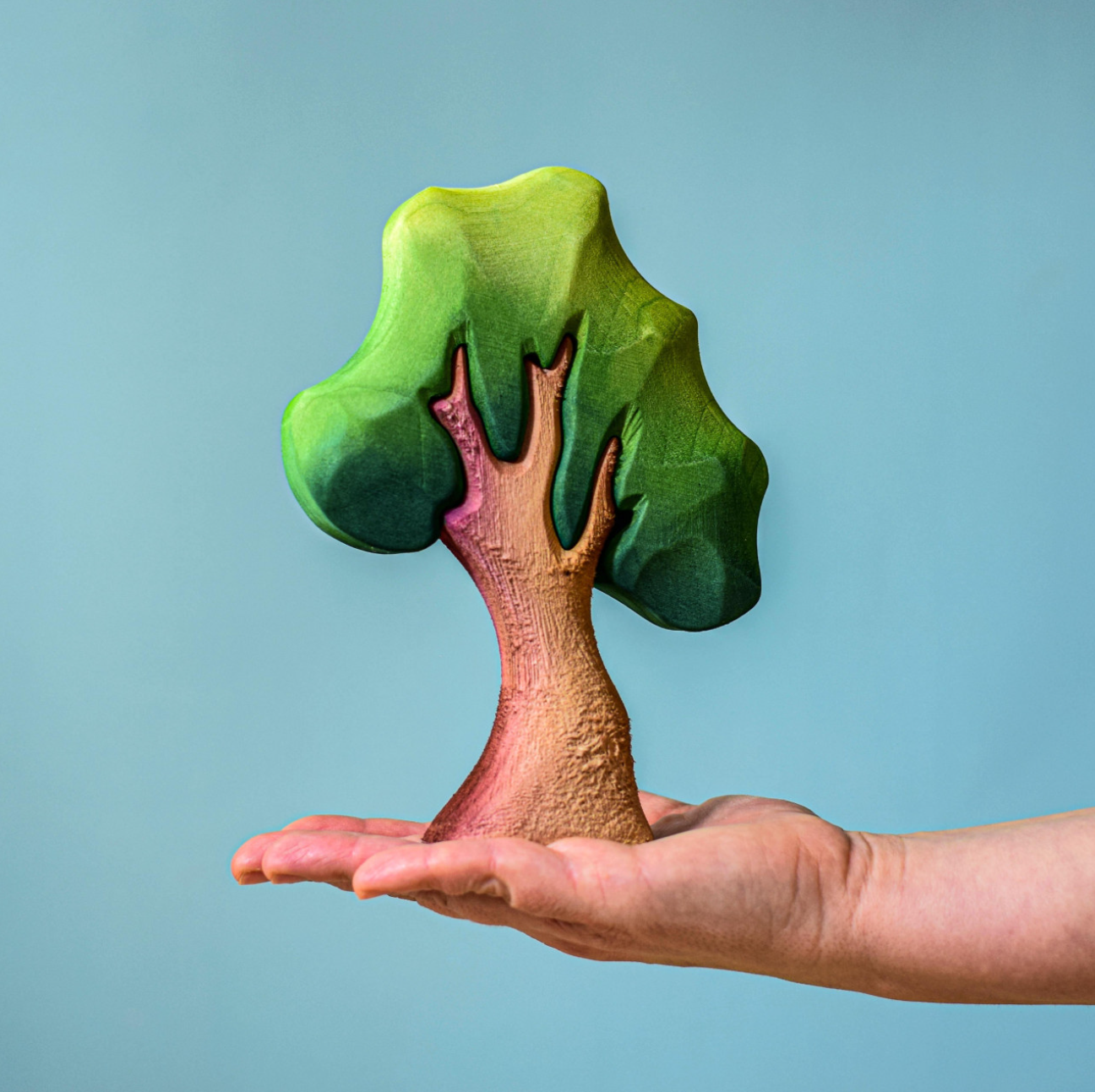 Small Wooden Green Oak Tree