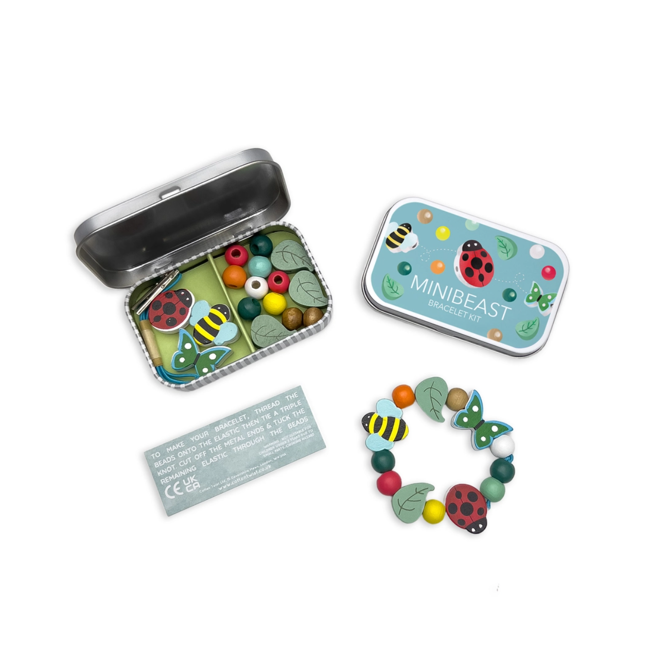 Minibeast Bracelet Gift Kit | Wooden Craft Toy