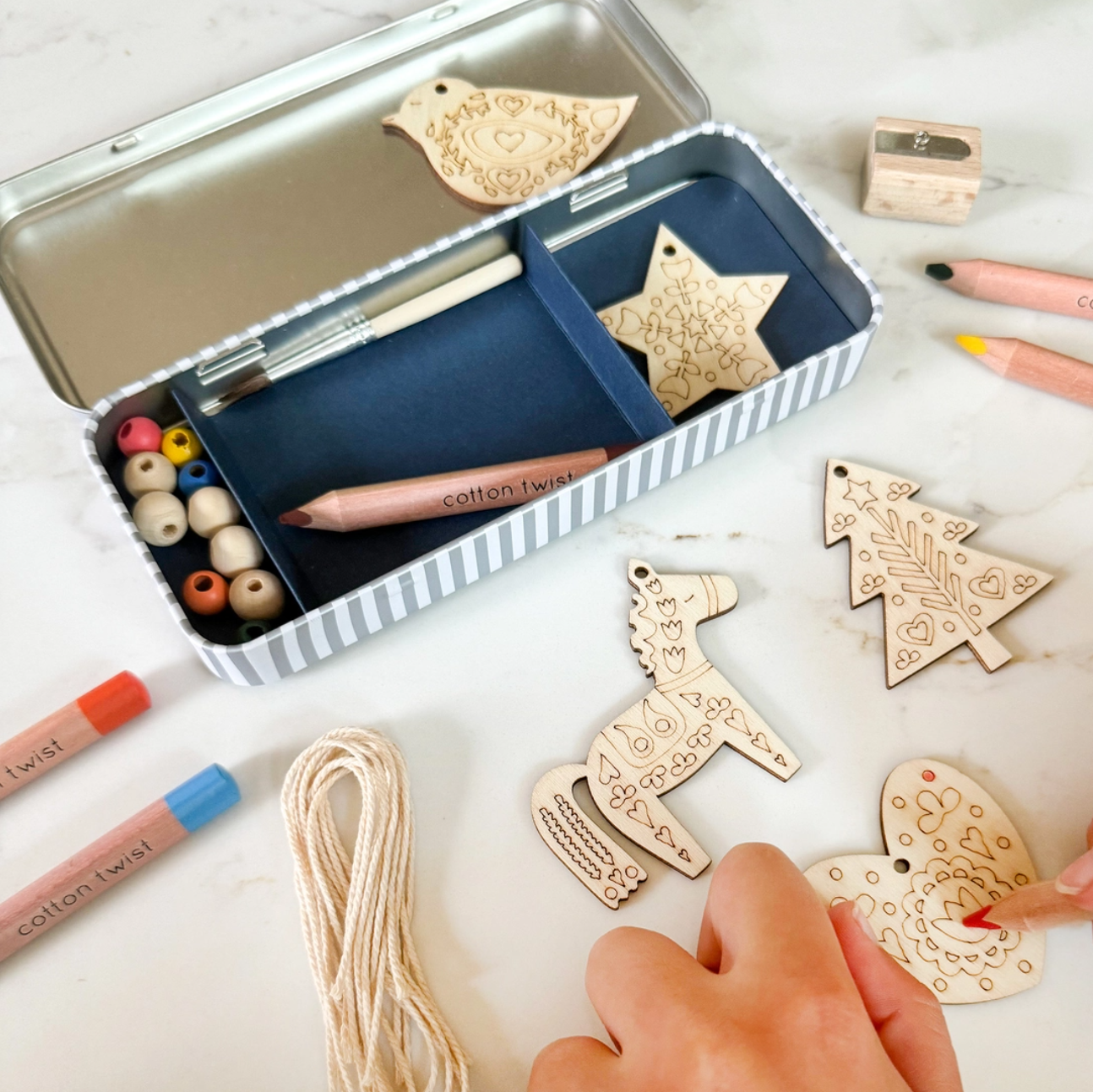 Make Your Own Folk Art Christmas Decorations | Wooden Craft Kit