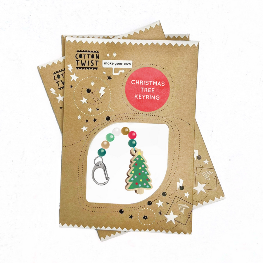 Make Your Own Christmas Tree Keyring | Wooden Craft Kit