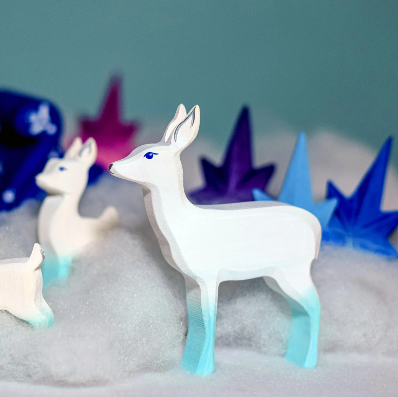 White Blue Deer