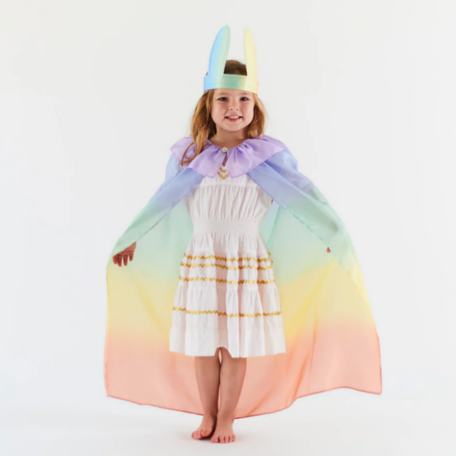 Limited Edition Silk Cape (Soft Rainbow)