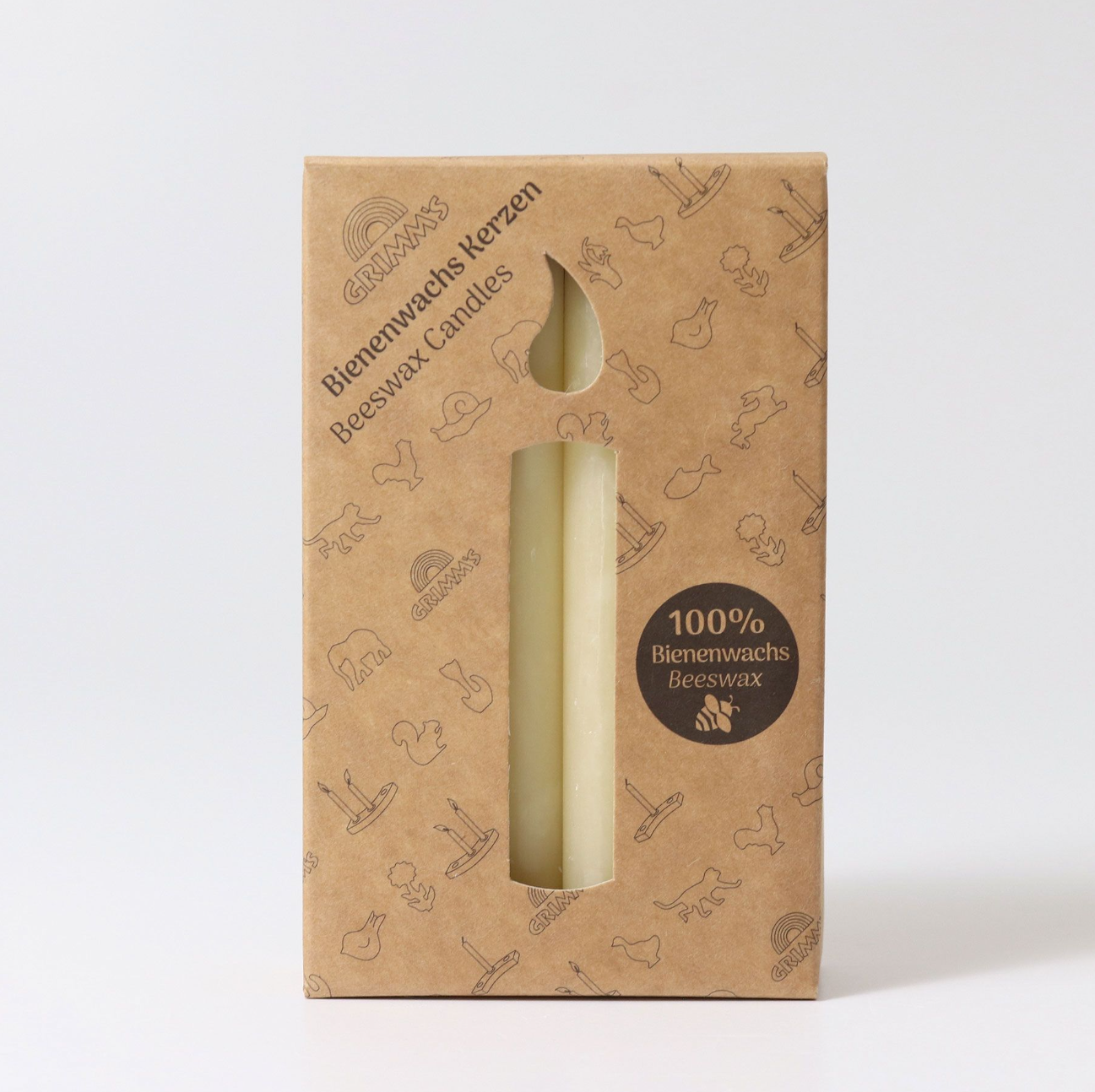 Grimm's 100% Beeswax Candles (Cream)