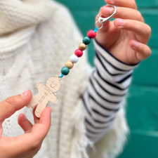 Make Your Own Christmas Gingerbread Character Keyring | Wooden Craft Kit