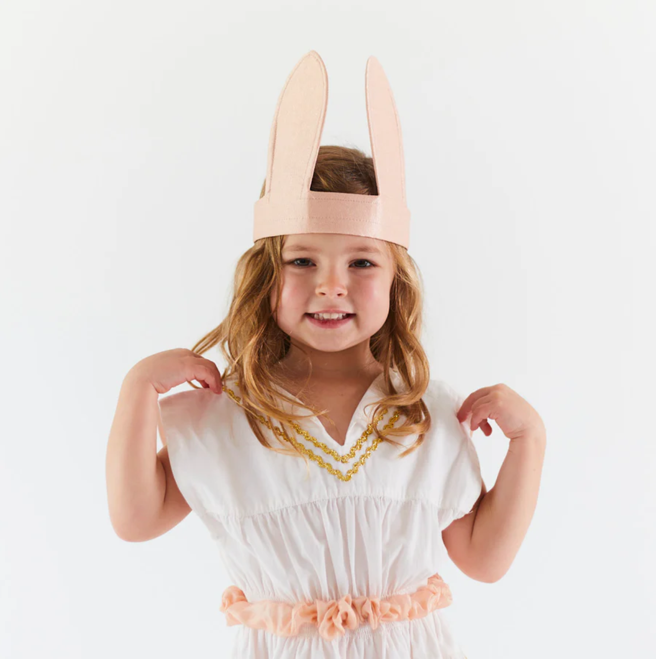 Silk Bunny Ears and Tail Dress Up Set (Natural)