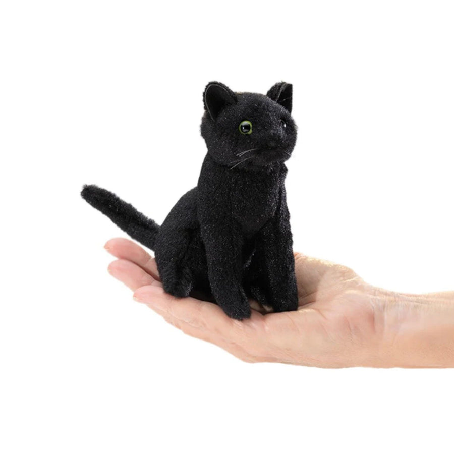 Folkmanis Mini Black Cat Finger Puppet