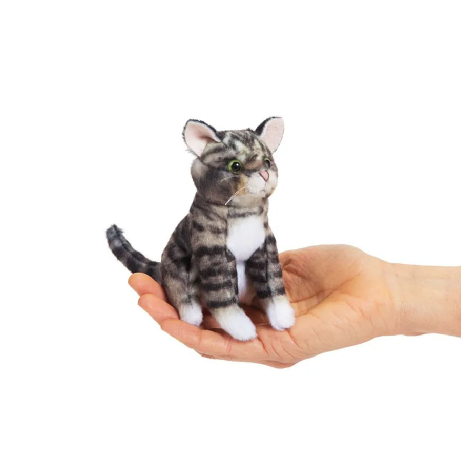 Mini Tabby Cat Finger Puppet