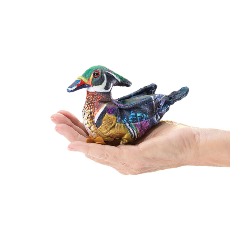 Mini Wood Duck Finger Puppet