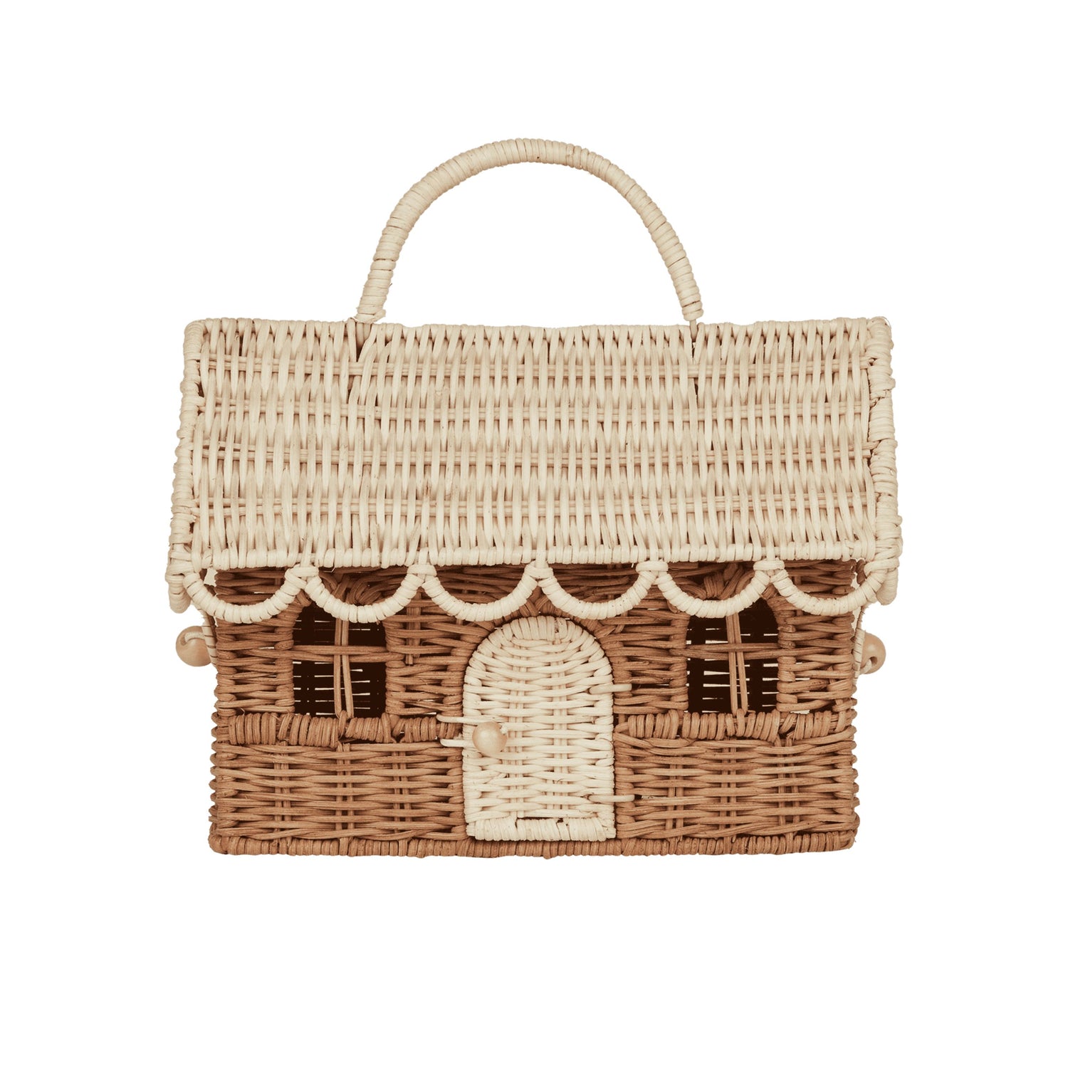 Rattan Gingerbread Casa Clutch Bag