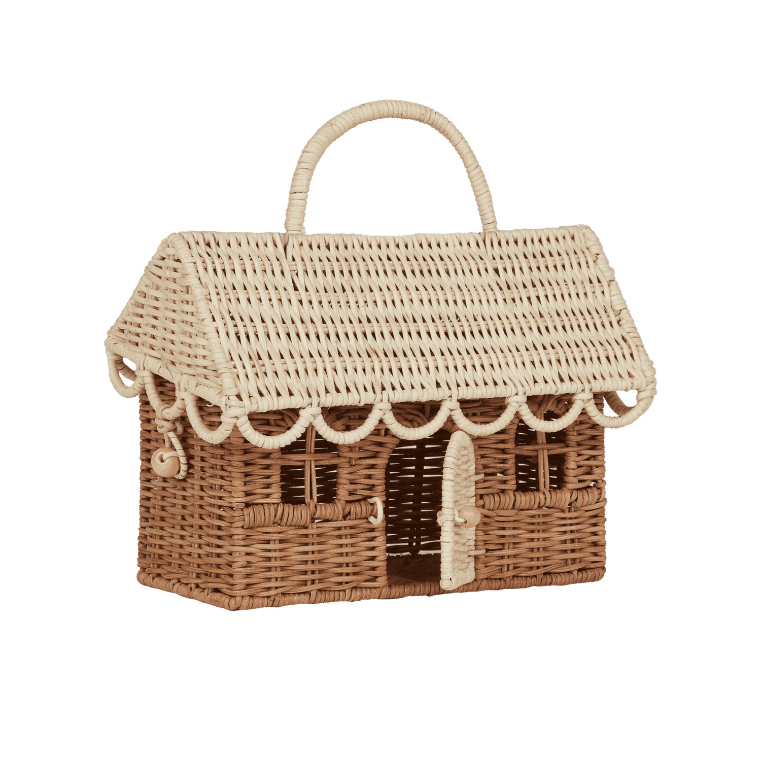 Rattan Gingerbread Casa Clutch Bag