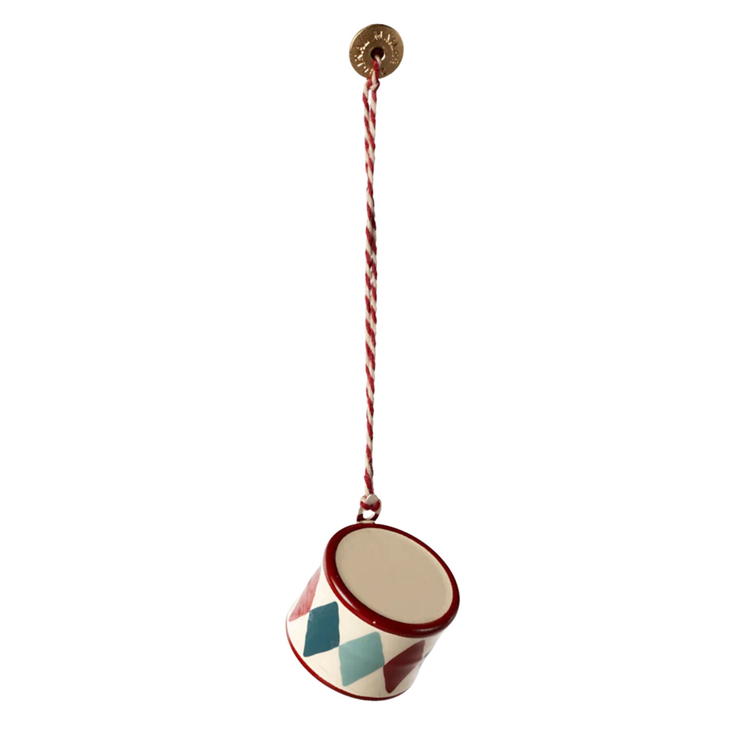 Maileg Small Drum Metal Ornament (Classic Red)