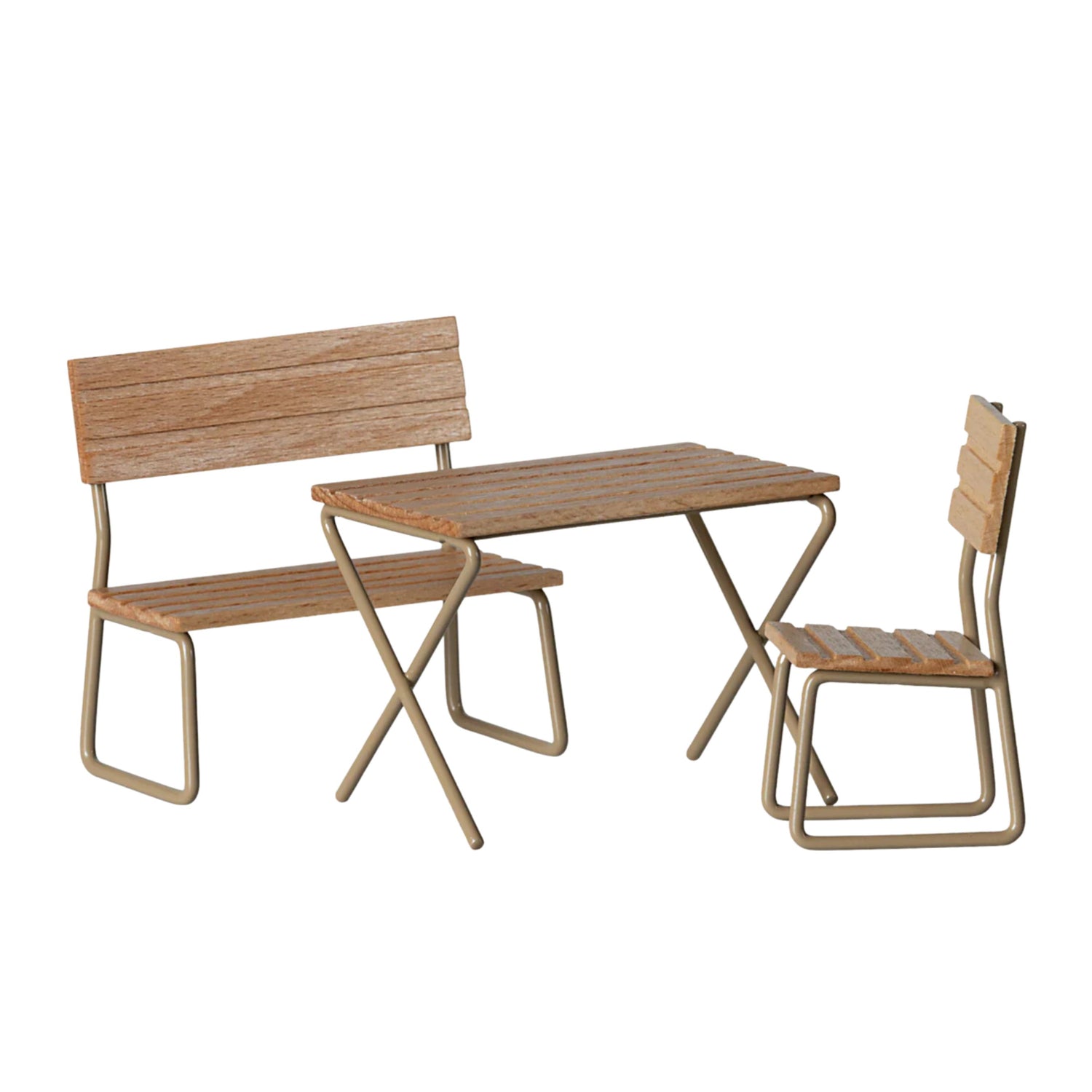 PRE-ORDER Maileg Wooden Garden Table and Chair Set  - 2025 (Mouse)