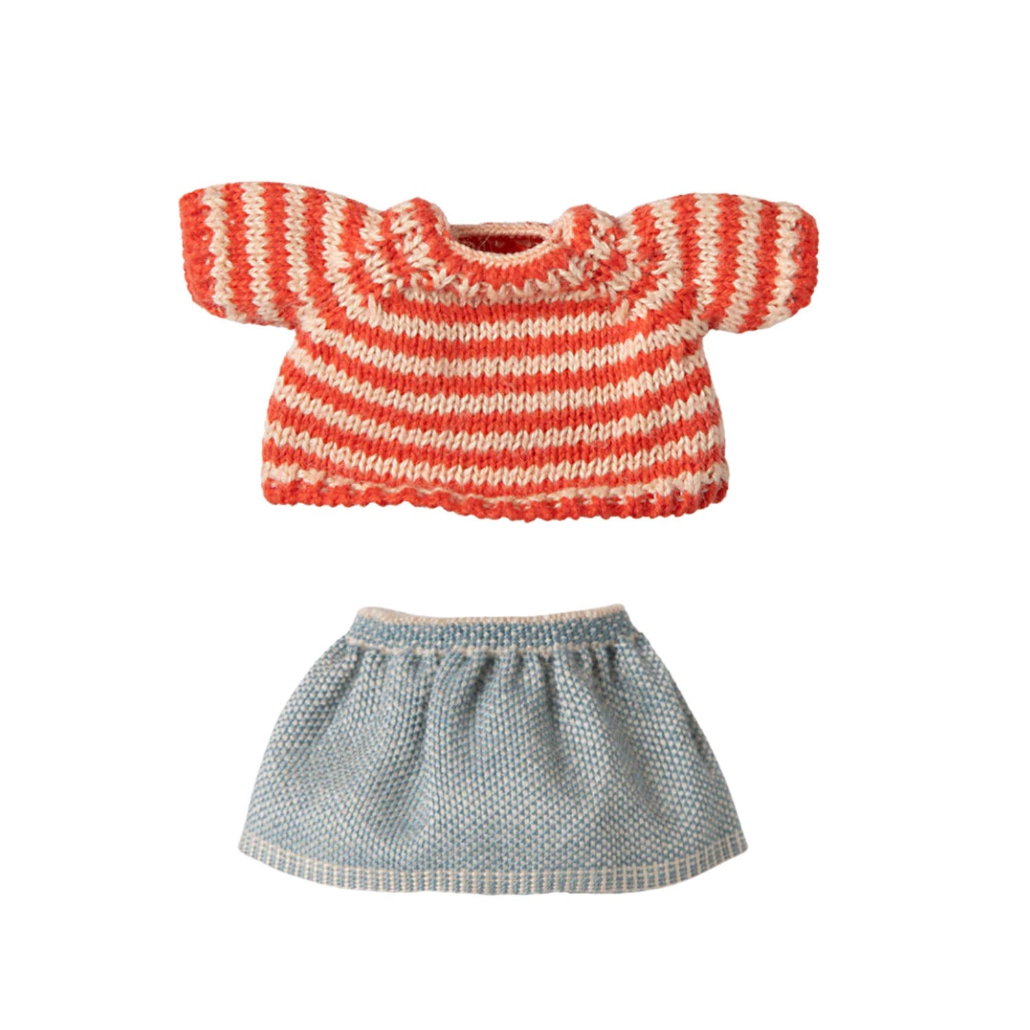 PRE-ORDER Maileg Red Knitted Sweater and Skirt (Big Sister Mouse)