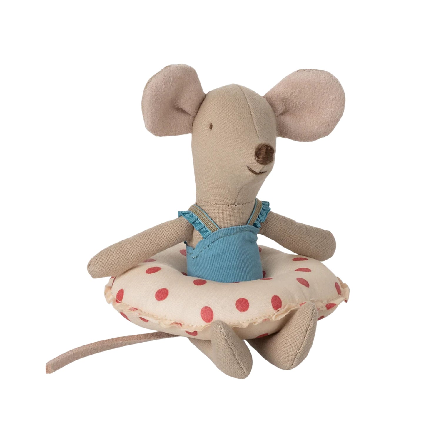 PRE-ORDER Maileg Beach Mouse with Float - Red Dot (Little Sister)