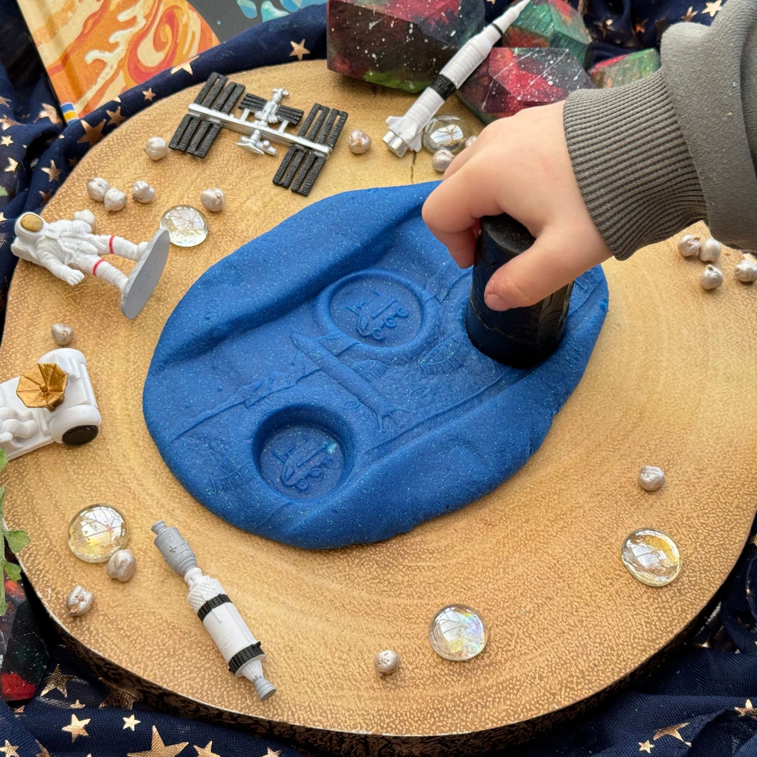 Play Dough Rollers & Stamp Set (Space)