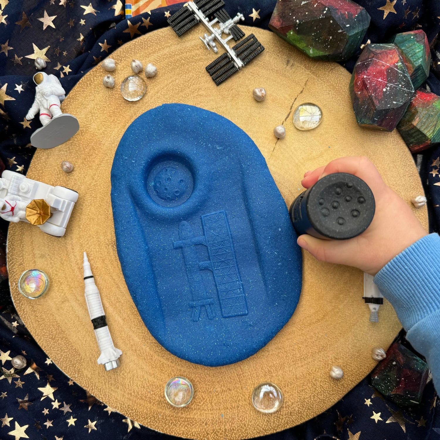 Play Dough Rollers & Stamp Set (Space)