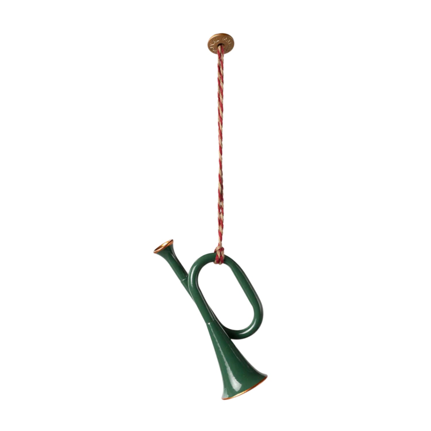 Maileg Trumpet Metal Ornament (Dark Green)