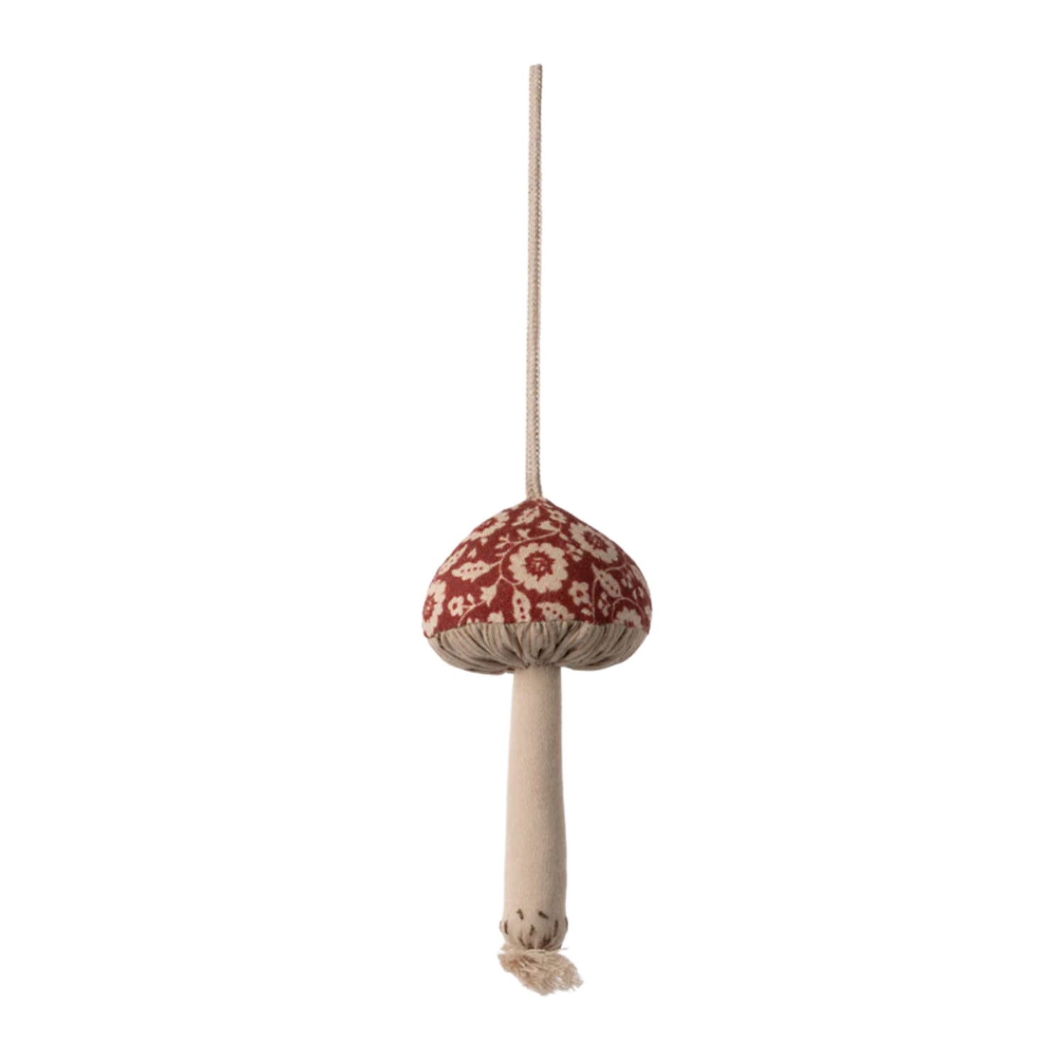 PRE-ORDER Maileg Mushroom Cotton Ornament (Winter Flower - Red)